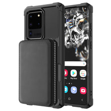 Load image into Gallery viewer, Zipper Wallet Card Bag PU Back Phone Case, For Samsung Galaxy S20, For Samsung Galaxy S20+, For Samsung Galaxy S20 Ultra, For Samsung Galaxy Note10, For Samsung Galaxy Note10+