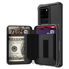 Load image into Gallery viewer, Zipper Wallet Card Bag PU Back Phone Case, For Samsung Galaxy S20, For Samsung Galaxy S20+, For Samsung Galaxy S20 Ultra, For Samsung Galaxy Note10