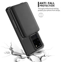 Load image into Gallery viewer, Zipper Wallet Card Bag PU Back Phone Case, For Samsung Galaxy S20, For Samsung Galaxy S20+, For Samsung Galaxy S20 Ultra, For Samsung Galaxy Note10, For Samsung Galaxy Note10+