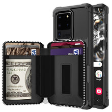 Load image into Gallery viewer, Zipper Wallet Card Bag PU Back Phone Case, For Samsung Galaxy S20, For Samsung Galaxy S20+, For Samsung Galaxy S20 Ultra, For Samsung Galaxy Note10