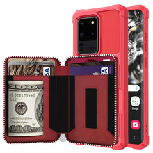 Load image into Gallery viewer, Zipper Wallet Card Bag PU Back Phone Case, For Samsung Galaxy S20, For Samsung Galaxy S20+, For Samsung Galaxy S20 Ultra, For Samsung Galaxy Note10