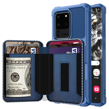 Load image into Gallery viewer, Zipper Wallet Card Bag PU Back Phone Case, For Samsung Galaxy S20, For Samsung Galaxy S20+, For Samsung Galaxy S20 Ultra, For Samsung Galaxy Note10