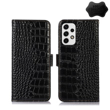 Load image into Gallery viewer, Crocodile Top Layer Cowhide Leather Phone Case, For Samsung Galaxy A23 4G, For Samsung Galaxy A33 5G, For Samsung Galaxy A53 5G, For Samsung Galaxy A73 5G