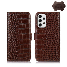 Load image into Gallery viewer, Crocodile Top Layer Cowhide Leather Phone Case, For Samsung Galaxy A23 4G, For Samsung Galaxy A33 5G, For Samsung Galaxy A53 5G, For Samsung Galaxy A73 5G