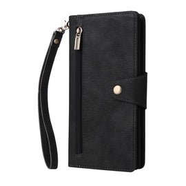Rivet Buckle 9 Cards Three Fold Leather Phone Case, For Samsung Galaxy Note10 Lite, For Samsung Galaxy Note10+, For Samsung Galaxy Note20 Ultra, For Samsung Galaxy S8, For Samsung Galaxy S9, For Samsung Galaxy S9+, For Samsung Galaxy S10               ...