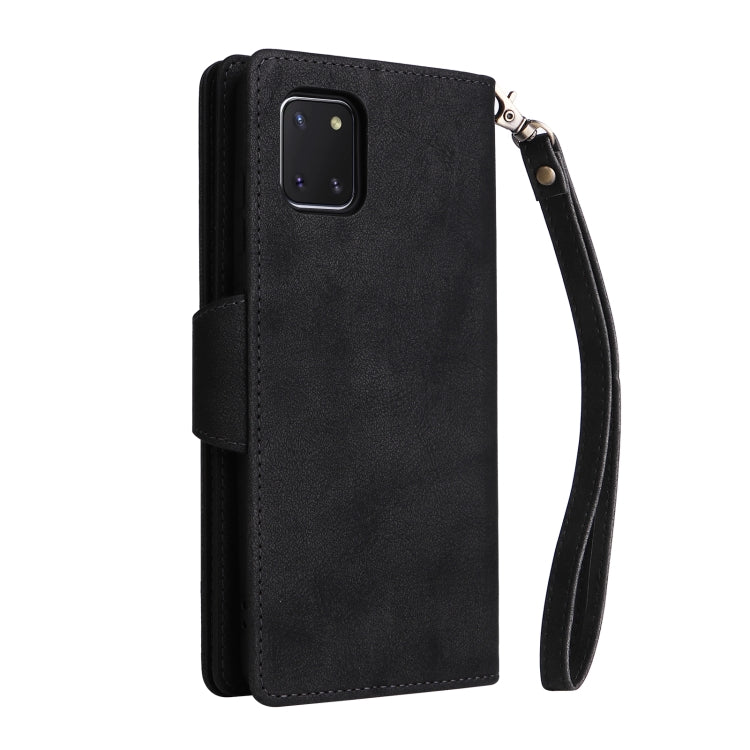 Rivet Buckle 9 Cards Three Fold Leather Phone Case, For Samsung Galaxy Note10 Lite, For Samsung Galaxy Note10+, For Samsung Galaxy Note20 Ultra, For Samsung Galaxy S8, For Samsung Galaxy S9, For Samsung Galaxy S9+, For Samsung Galaxy S10               ...