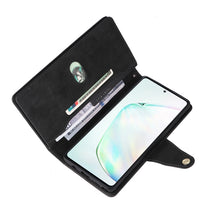 Load image into Gallery viewer, Rivet Buckle 9 Cards Three Fold Leather Phone Case, For Samsung Galaxy Note10 Lite, For Samsung Galaxy Note10+, For Samsung Galaxy Note20 Ultra, For Samsung Galaxy S8, For Samsung Galaxy S9, For Samsung Galaxy S9+, For Samsung Galaxy S10               ...