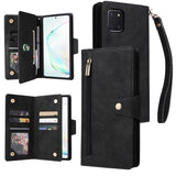 Rivet Buckle 9 Cards Three Fold Leather Phone Case, For Samsung Galaxy Note10 Lite, For Samsung Galaxy Note10+, For Samsung Galaxy Note20 Ultra, For Samsung Galaxy S8, For Samsung Galaxy S9, For Samsung Galaxy S9+, For Samsung Galaxy S10               ...