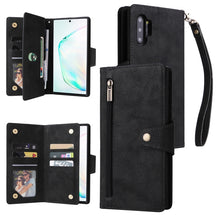 Load image into Gallery viewer, Rivet Buckle 9 Cards Three Fold Leather Phone Case, For Samsung Galaxy Note10 Lite, For Samsung Galaxy Note10+, For Samsung Galaxy Note20 Ultra, For Samsung Galaxy S8, For Samsung Galaxy S9, For Samsung Galaxy S9+, For Samsung Galaxy S10               ...