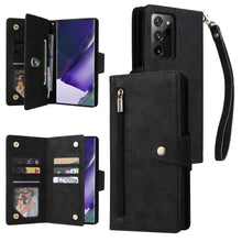 Load image into Gallery viewer, Rivet Buckle 9 Cards Three Fold Leather Phone Case, For Samsung Galaxy Note10 Lite, For Samsung Galaxy Note10+, For Samsung Galaxy Note20 Ultra, For Samsung Galaxy S8, For Samsung Galaxy S9, For Samsung Galaxy S9+, For Samsung Galaxy S10               ...