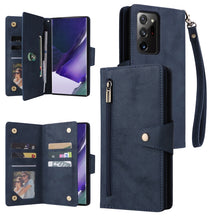 Load image into Gallery viewer, Rivet Buckle 9 Cards Three Fold Leather Phone Case, For Samsung Galaxy Note10 Lite, For Samsung Galaxy Note10+, For Samsung Galaxy Note20 Ultra, For Samsung Galaxy S8, For Samsung Galaxy S9, For Samsung Galaxy S9+, For Samsung Galaxy S10               ...