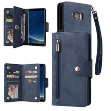 Load image into Gallery viewer, Rivet Buckle 9 Cards Three Fold Leather Phone Case, For Samsung Galaxy Note10 Lite, For Samsung Galaxy Note10+, For Samsung Galaxy Note20 Ultra, For Samsung Galaxy S8, For Samsung Galaxy S9, For Samsung Galaxy S9+, For Samsung Galaxy S10               ...