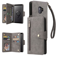Load image into Gallery viewer, Rivet Buckle 9 Cards Three Fold Leather Phone Case, For Samsung Galaxy Note10 Lite, For Samsung Galaxy Note10+, For Samsung Galaxy Note20 Ultra, For Samsung Galaxy S8, For Samsung Galaxy S9, For Samsung Galaxy S9+, For Samsung Galaxy S10               ...