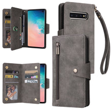 Load image into Gallery viewer, Rivet Buckle 9 Cards Three Fold Leather Phone Case, For Samsung Galaxy Note10 Lite, For Samsung Galaxy Note10+, For Samsung Galaxy Note20 Ultra, For Samsung Galaxy S8, For Samsung Galaxy S9, For Samsung Galaxy S9+, For Samsung Galaxy S10               ...