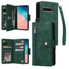 Load image into Gallery viewer, Rivet Buckle 9 Cards Three Fold Leather Phone Case, For Samsung Galaxy Note10 Lite, For Samsung Galaxy Note10+, For Samsung Galaxy Note20 Ultra, For Samsung Galaxy S8, For Samsung Galaxy S9, For Samsung Galaxy S9+, For Samsung Galaxy S10               ...