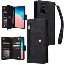 Load image into Gallery viewer, Rivet Buckle 9 Cards Three Fold Leather Phone Case, For Samsung Galaxy Note10 Lite, For Samsung Galaxy Note10+, For Samsung Galaxy Note20 Ultra, For Samsung Galaxy S8, For Samsung Galaxy S9, For Samsung Galaxy S9+, For Samsung Galaxy S10               ...