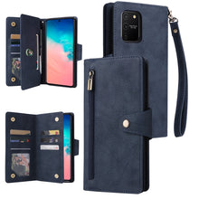 Load image into Gallery viewer, Rivet Buckle 9 Cards Three Fold Leather Phone Case, For Samsung Galaxy Note10 Lite, For Samsung Galaxy Note10+, For Samsung Galaxy Note20 Ultra, For Samsung Galaxy S8, For Samsung Galaxy S9, For Samsung Galaxy S9+, For Samsung Galaxy S10               ...