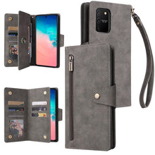 Load image into Gallery viewer, Rivet Buckle 9 Cards Three Fold Leather Phone Case, For Samsung Galaxy Note10 Lite, For Samsung Galaxy Note10+, For Samsung Galaxy Note20 Ultra, For Samsung Galaxy S8, For Samsung Galaxy S9, For Samsung Galaxy S9+, For Samsung Galaxy S10               ...