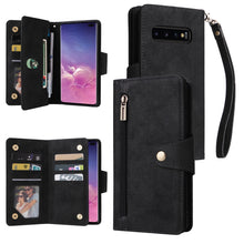 Load image into Gallery viewer, Rivet Buckle 9 Cards Three Fold Leather Phone Case, For Samsung Galaxy Note10 Lite, For Samsung Galaxy Note10+, For Samsung Galaxy Note20 Ultra, For Samsung Galaxy S8, For Samsung Galaxy S9, For Samsung Galaxy S9+, For Samsung Galaxy S10               ...