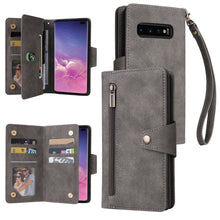 Load image into Gallery viewer, Rivet Buckle 9 Cards Three Fold Leather Phone Case, For Samsung Galaxy Note10 Lite, For Samsung Galaxy Note10+, For Samsung Galaxy Note20 Ultra, For Samsung Galaxy S8, For Samsung Galaxy S9, For Samsung Galaxy S9+, For Samsung Galaxy S10               ...