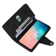 Load image into Gallery viewer, Rivet Buckle 9 Cards Three Fold Leather Phone Case, For Samsung Galaxy S10e, For Samsung Galaxy S20, For Samsung Galaxy S20 FE 5G, For Samsung Galaxy S20+, For Samsung Galaxy S21 5G, For Samsung Galaxy S21 FE 5G, For Samsung Galaxy S21+                ...
