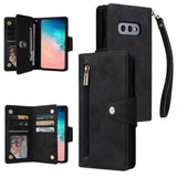 Rivet Buckle 9 Cards Three Fold Leather Phone Case, For Samsung Galaxy S10e, For Samsung Galaxy S20, For Samsung Galaxy S20 FE 5G, For Samsung Galaxy S20+, For Samsung Galaxy S21 5G, For Samsung Galaxy S21 FE 5G, For Samsung Galaxy S21+                ...
