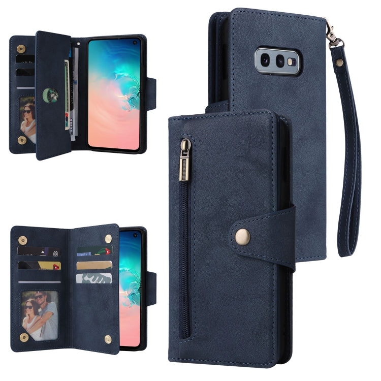 Rivet Buckle 9 Cards Three Fold Leather Phone Case, For Samsung Galaxy S10e, For Samsung Galaxy S20, For Samsung Galaxy S20 FE 5G, For Samsung Galaxy S20+, For Samsung Galaxy S21 5G, For Samsung Galaxy S21 FE 5G, For Samsung Galaxy S21+                ...