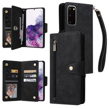 Load image into Gallery viewer, Rivet Buckle 9 Cards Three Fold Leather Phone Case, For Samsung Galaxy S10e, For Samsung Galaxy S20, For Samsung Galaxy S20 FE 5G, For Samsung Galaxy S20+, For Samsung Galaxy S21 5G, For Samsung Galaxy S21 FE 5G, For Samsung Galaxy S21+                ...