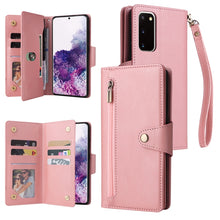 Load image into Gallery viewer, Rivet Buckle 9 Cards Three Fold Leather Phone Case, For Samsung Galaxy S10e, For Samsung Galaxy S20, For Samsung Galaxy S20 FE 5G, For Samsung Galaxy S20+, For Samsung Galaxy S21 5G, For Samsung Galaxy S21 FE 5G, For Samsung Galaxy S21+                ...