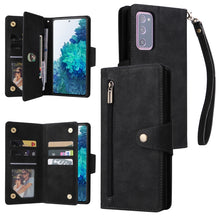 Load image into Gallery viewer, Rivet Buckle 9 Cards Three Fold Leather Phone Case, For Samsung Galaxy S10e, For Samsung Galaxy S20, For Samsung Galaxy S20 FE 5G, For Samsung Galaxy S20+, For Samsung Galaxy S21 5G, For Samsung Galaxy S21 FE 5G, For Samsung Galaxy S21+                ...
