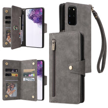 Load image into Gallery viewer, Rivet Buckle 9 Cards Three Fold Leather Phone Case, For Samsung Galaxy S10e, For Samsung Galaxy S20, For Samsung Galaxy S20 FE 5G, For Samsung Galaxy S20+, For Samsung Galaxy S21 5G, For Samsung Galaxy S21 FE 5G, For Samsung Galaxy S21+                ...