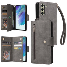 Load image into Gallery viewer, Rivet Buckle 9 Cards Three Fold Leather Phone Case, For Samsung Galaxy S10e, For Samsung Galaxy S20, For Samsung Galaxy S20 FE 5G, For Samsung Galaxy S20+, For Samsung Galaxy S21 5G, For Samsung Galaxy S21 FE 5G, For Samsung Galaxy S21+                ...