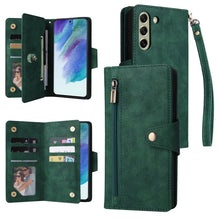 Load image into Gallery viewer, Rivet Buckle 9 Cards Three Fold Leather Phone Case, For Samsung Galaxy S10e, For Samsung Galaxy S20, For Samsung Galaxy S20 FE 5G, For Samsung Galaxy S20+, For Samsung Galaxy S21 5G, For Samsung Galaxy S21 FE 5G, For Samsung Galaxy S21+                ...