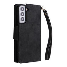 Load image into Gallery viewer, Rivet Buckle 9 Cards Three Fold Leather Phone Case, For Samsung Galaxy S22+, For Samsung Galaxy S22 Ultra 5G, For Samsung Galaxy A02, For Samsung Galaxy A03S 166mm, For Samsung Galaxy A10, For Samsung Galaxy A10s, For Samsung Galaxy A11 EU Version     ...