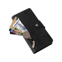 Load image into Gallery viewer, Rivet Buckle 9 Cards Three Fold Leather Phone Case, For Samsung Galaxy S22+, For Samsung Galaxy S22 Ultra 5G, For Samsung Galaxy A02, For Samsung Galaxy A03S 166mm, For Samsung Galaxy A10, For Samsung Galaxy A10s, For Samsung Galaxy A11 EU Version     ...