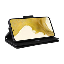 Load image into Gallery viewer, Rivet Buckle 9 Cards Three Fold Leather Phone Case, For Samsung Galaxy S22+, For Samsung Galaxy S22 Ultra 5G, For Samsung Galaxy A02, For Samsung Galaxy A03S 166mm, For Samsung Galaxy A10, For Samsung Galaxy A10s, For Samsung Galaxy A11 EU Version     ...