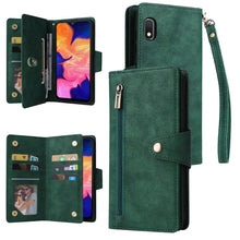 Load image into Gallery viewer, Rivet Buckle 9 Cards Three Fold Leather Phone Case, For Samsung Galaxy S22+, For Samsung Galaxy S22 Ultra 5G, For Samsung Galaxy A02, For Samsung Galaxy A03S 166mm, For Samsung Galaxy A10, For Samsung Galaxy A10s, For Samsung Galaxy A11 EU Version     ...
