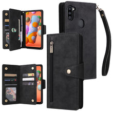 Load image into Gallery viewer, Rivet Buckle 9 Cards Three Fold Leather Phone Case, For Samsung Galaxy S22+, For Samsung Galaxy S22 Ultra 5G, For Samsung Galaxy A02, For Samsung Galaxy A03S 166mm, For Samsung Galaxy A10, For Samsung Galaxy A10s, For Samsung Galaxy A11 EU Version     ...