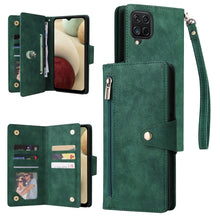 Load image into Gallery viewer, Rivet Buckle 9 Cards Three Fold Leather Phone Case, For Samsung Galaxy S22+, For Samsung Galaxy S22 Ultra 5G, For Samsung Galaxy A02, For Samsung Galaxy A03S 166mm, For Samsung Galaxy A10, For Samsung Galaxy A10s, For Samsung Galaxy A11 EU Version     ...