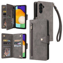 Load image into Gallery viewer, Rivet Buckle 9 Cards Three Fold Leather Phone Case, For Samsung Galaxy S22+, For Samsung Galaxy S22 Ultra 5G, For Samsung Galaxy A02, For Samsung Galaxy A03S 166mm, For Samsung Galaxy A10, For Samsung Galaxy A10s, For Samsung Galaxy A11 EU Version     ...