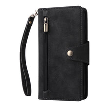 Load image into Gallery viewer, Rivet Buckle 9 Cards Three Fold Leather Phone Case, For Samsung Galaxy A20, For Samsung Galaxy A20E, For Samsung Galaxy A20S, For Samsung Galaxy A21 EU Version, For Samsung Galaxy A21S, For Samsung Galaxy A22 4G, For Samsung Galaxy A22 5G              ...