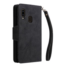 Load image into Gallery viewer, Rivet Buckle 9 Cards Three Fold Leather Phone Case, For Samsung Galaxy A20, For Samsung Galaxy A20E, For Samsung Galaxy A20S, For Samsung Galaxy A21 EU Version, For Samsung Galaxy A21S, For Samsung Galaxy A22 4G, For Samsung Galaxy A22 5G              ...