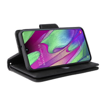Load image into Gallery viewer, Rivet Buckle 9 Cards Three Fold Leather Phone Case, For Samsung Galaxy A40, For Samsung Galaxy A42 5G, For Samsung Galaxy A51, For Samsung Galaxy A51 5G, For Samsung Galaxy A52 5G, For Samsung Galaxy A70/A70S, For Samsung Galaxy A71                    ...