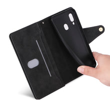 Load image into Gallery viewer, Rivet Buckle 9 Cards Three Fold Leather Phone Case, For Samsung Galaxy A40, For Samsung Galaxy A42 5G, For Samsung Galaxy A51, For Samsung Galaxy A51 5G, For Samsung Galaxy A52 5G, For Samsung Galaxy A70/A70S, For Samsung Galaxy A71                    ...