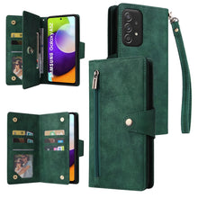 Load image into Gallery viewer, Rivet Buckle 9 Cards Three Fold Leather Phone Case, For Samsung Galaxy A40, For Samsung Galaxy A42 5G, For Samsung Galaxy A51, For Samsung Galaxy A51 5G, For Samsung Galaxy A52 5G, For Samsung Galaxy A70/A70S, For Samsung Galaxy A71                    ...