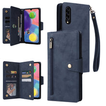 Load image into Gallery viewer, Rivet Buckle 9 Cards Three Fold Leather Phone Case, For Samsung Galaxy A40, For Samsung Galaxy A42 5G, For Samsung Galaxy A51, For Samsung Galaxy A51 5G, For Samsung Galaxy A52 5G, For Samsung Galaxy A70/A70S, For Samsung Galaxy A71                    ...