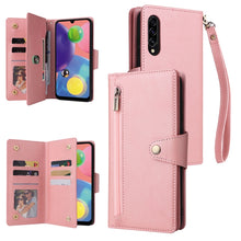Load image into Gallery viewer, Rivet Buckle 9 Cards Three Fold Leather Phone Case, For Samsung Galaxy A40, For Samsung Galaxy A42 5G, For Samsung Galaxy A51, For Samsung Galaxy A51 5G, For Samsung Galaxy A52 5G, For Samsung Galaxy A70/A70S, For Samsung Galaxy A71                    ...