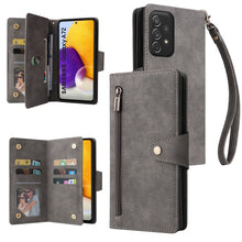 Load image into Gallery viewer, Rivet Buckle 9 Cards Three Fold Leather Phone Case, For Samsung Galaxy A40, For Samsung Galaxy A42 5G, For Samsung Galaxy A51, For Samsung Galaxy A51 5G, For Samsung Galaxy A52 5G, For Samsung Galaxy A70/A70S, For Samsung Galaxy A71                    ...