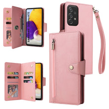 Load image into Gallery viewer, Rivet Buckle 9 Cards Three Fold Leather Phone Case, For Samsung Galaxy A40, For Samsung Galaxy A42 5G, For Samsung Galaxy A51, For Samsung Galaxy A51 5G, For Samsung Galaxy A52 5G, For Samsung Galaxy A70/A70S, For Samsung Galaxy A71                    ...