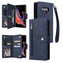Load image into Gallery viewer, Rivet Buckle 9 Cards Three Fold Leather Phone Case, For Samsung Galaxy A82, For Samsung Galaxy Note9, For Samsung Galaxy Note10